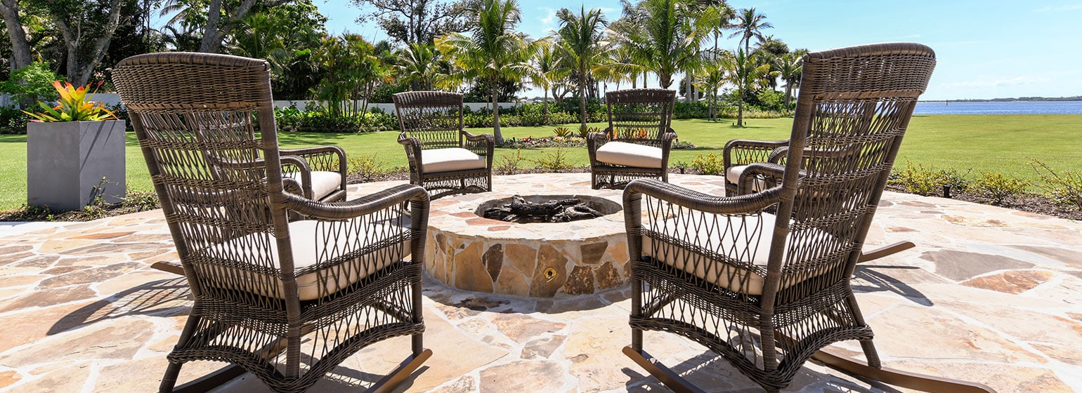 firepit installation by apex pavers and pools