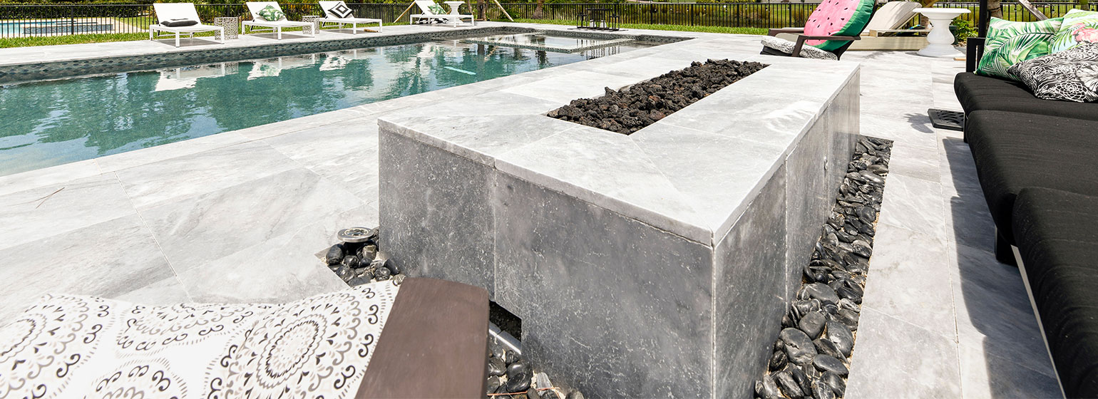 fire feature by apex pavers and pools