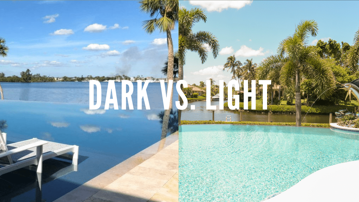 dark vs light finishes Apex Pavers and Pools
